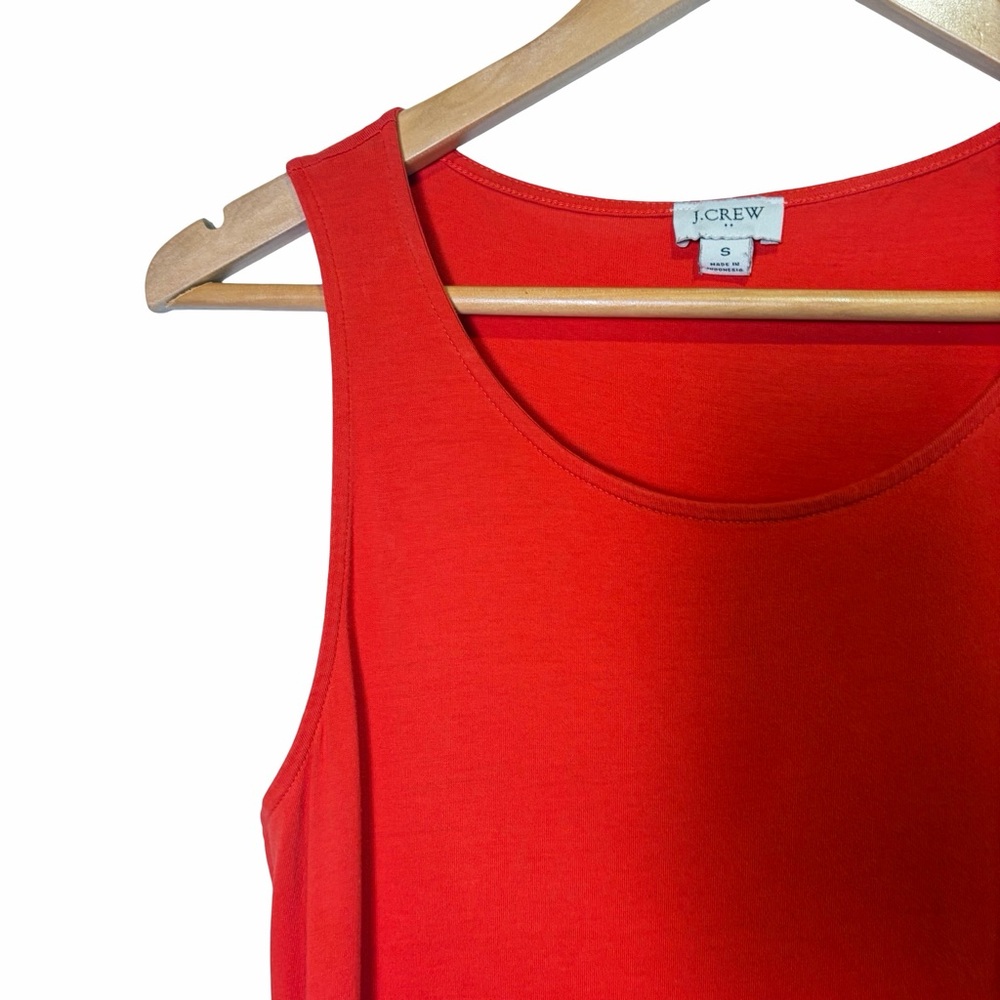 J. Crew Factory Tiered Knit Maxi Dress in Bright Cerise/ Red, Size S - Picture 3 of 15